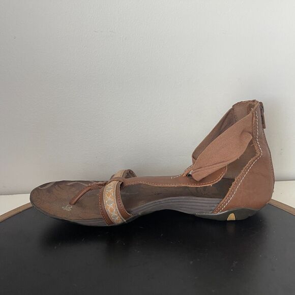Cushe‎ Clover Thong Gladiator Sandal Women Size 8 Brown Zip Up Flats - Picture 7 of 13